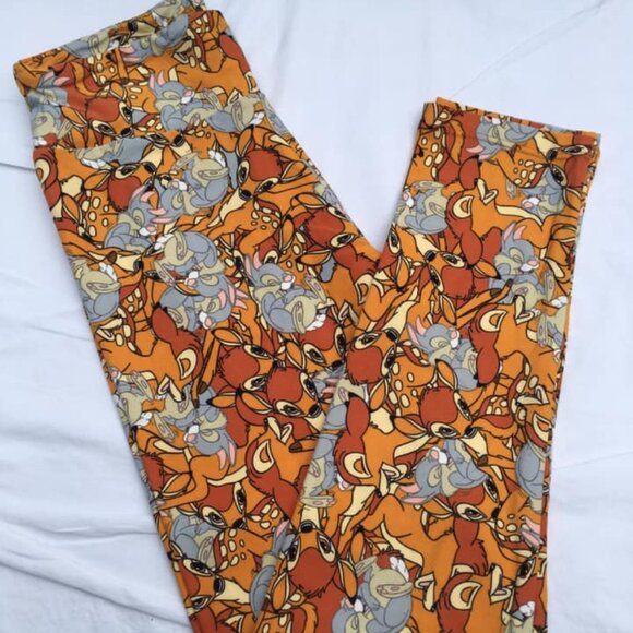 Disney OS One Size Leggings LulaRoe Bambi Thumper Deer Rabbit Butter Soft NEW - Picture 1 of 1